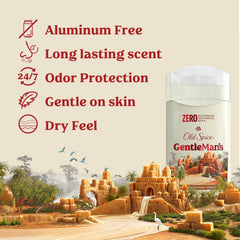 Old Spice GentleMan's Blend deodorant bottle with cap closed highlighting sleek packaging