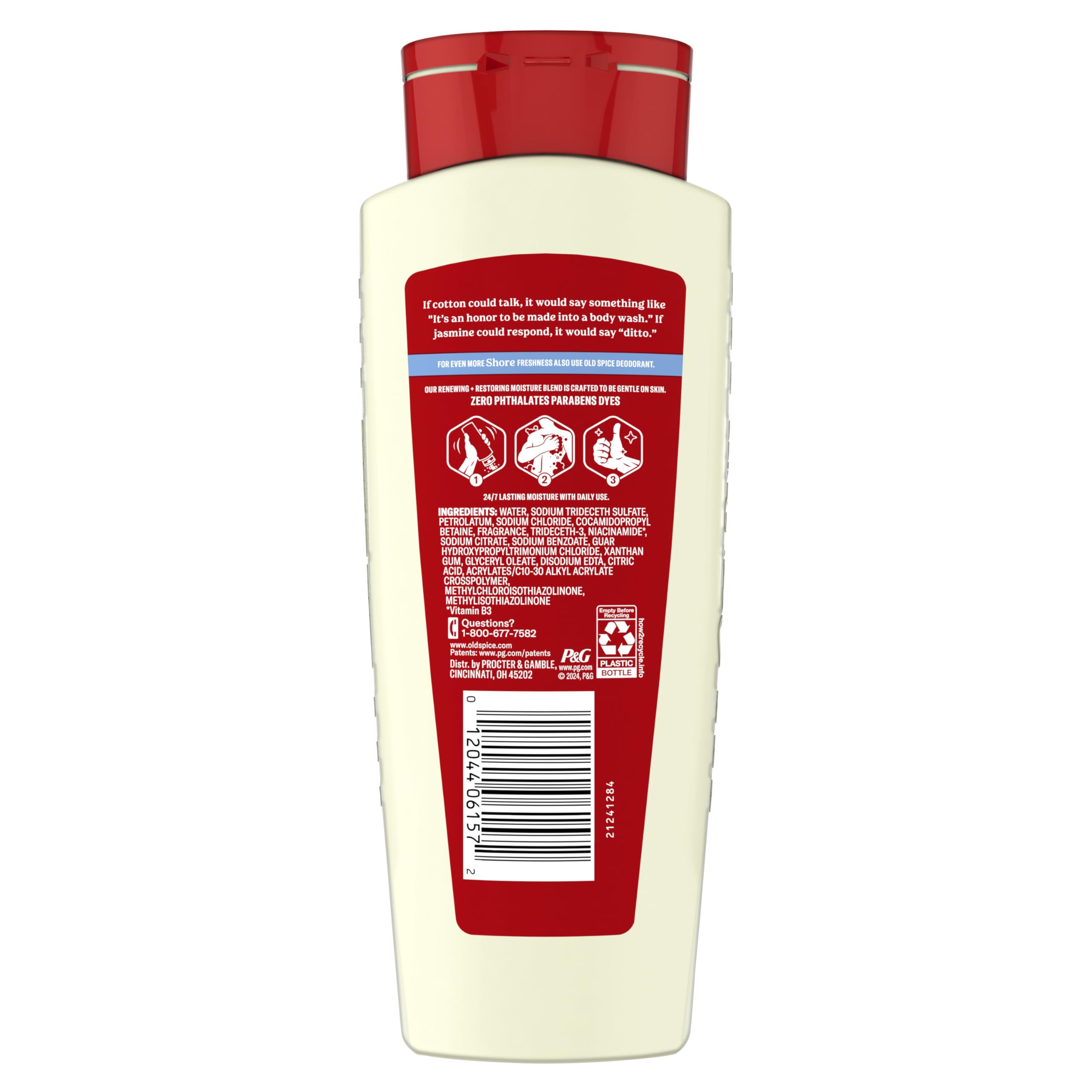 Old Spice gym-ready wash supports a confident post-shower routine.