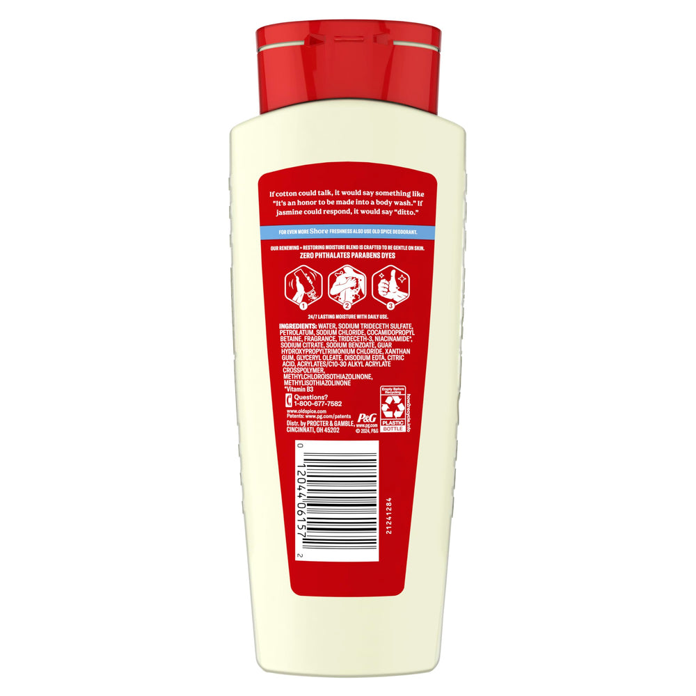 Old Spice gym-ready wash supports a confident post-shower routine.