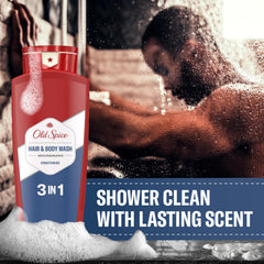 Old Spice Hair and Body Wash lather close-up with refreshing texture