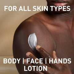 Hand applying Old Spice lotion for daily moisturization and soft skin