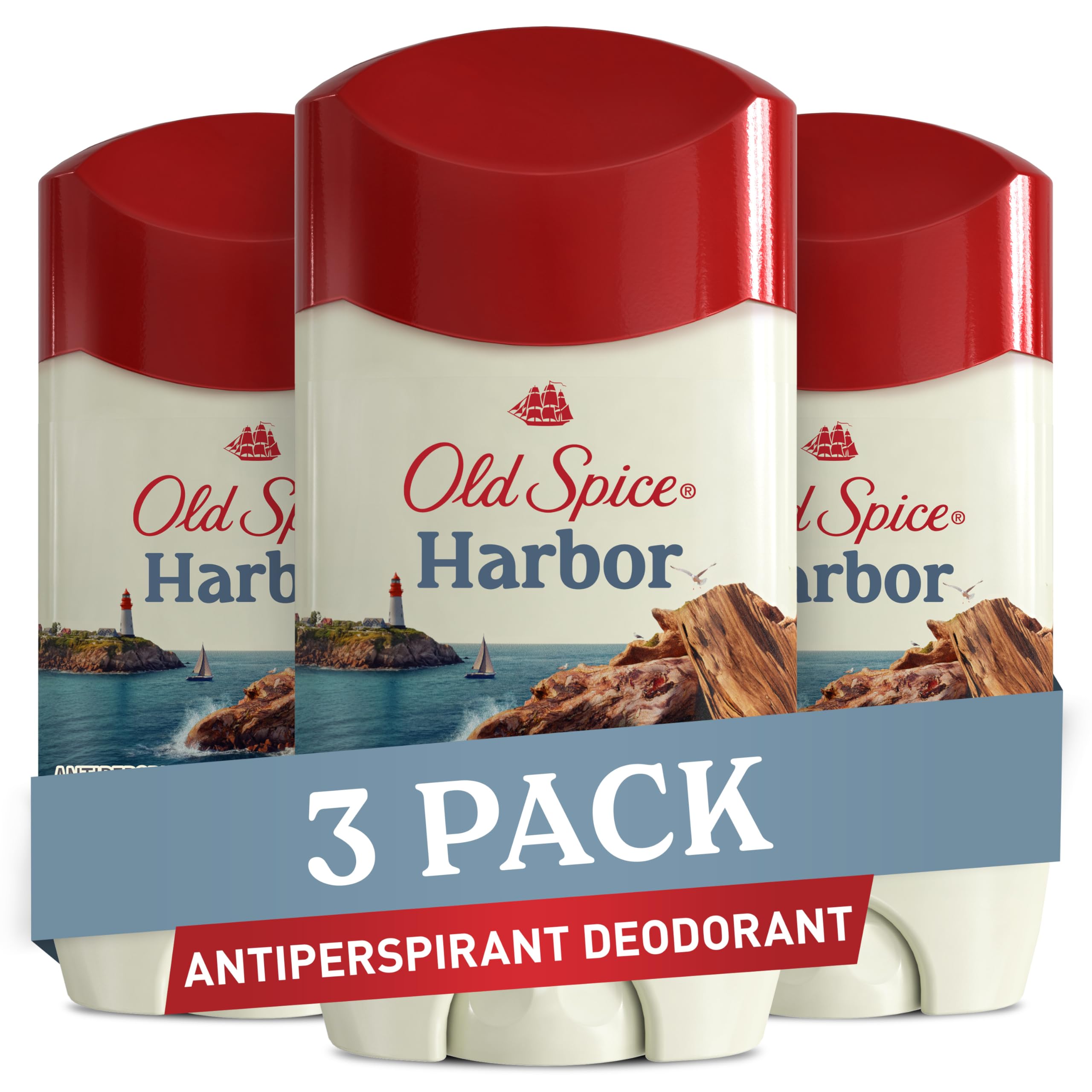 Old Spice Harbor antiperspirant deodorant triple-pack offers long-lasting protection.