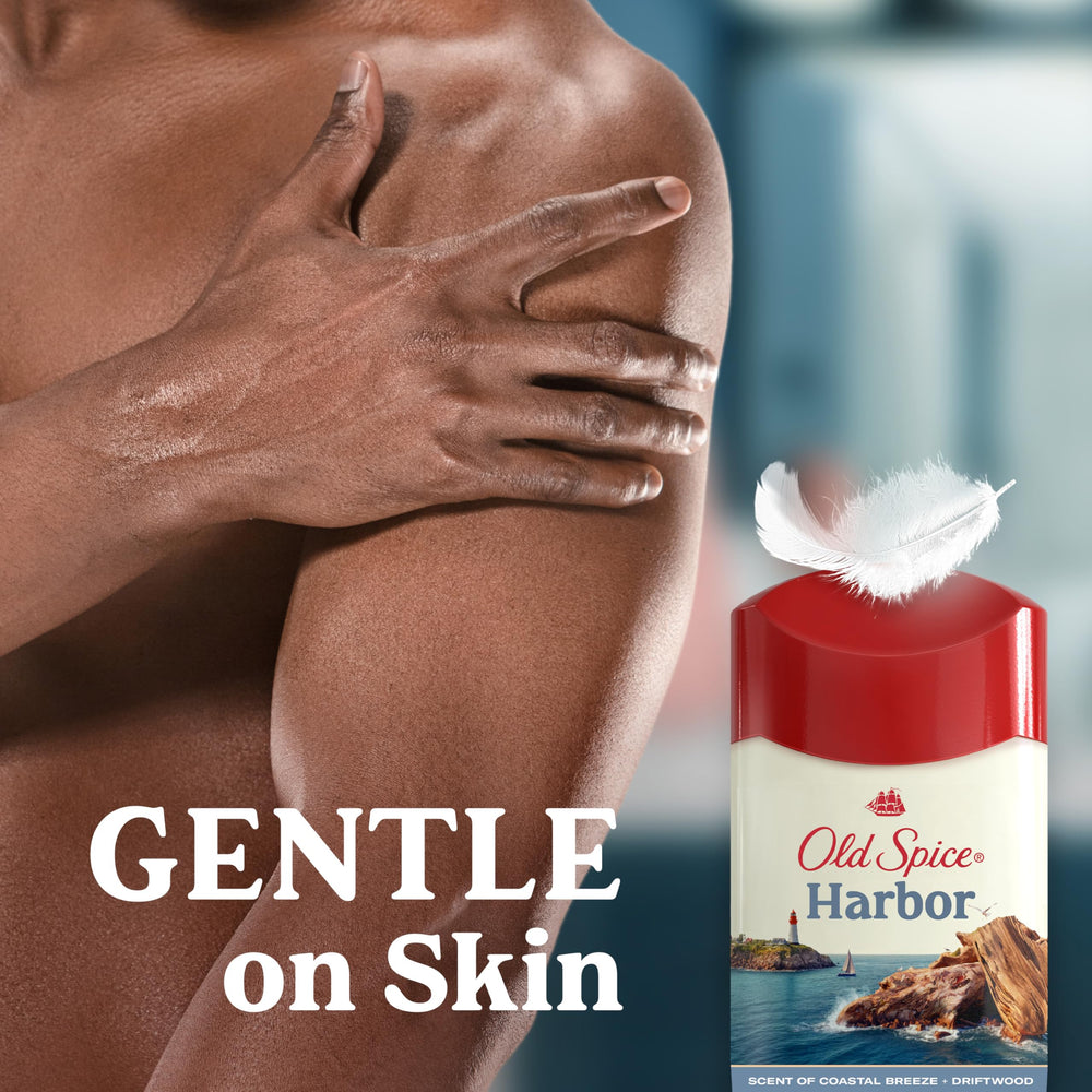 Coastal breeze visual representing Old Spice Harbor's fresh scent.