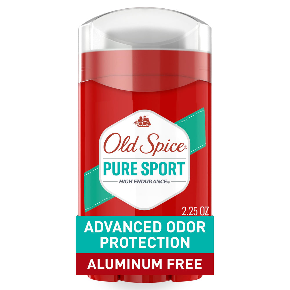 Old Spice High Endurance deodorant bottle showing sleek design and 24/7 protection.