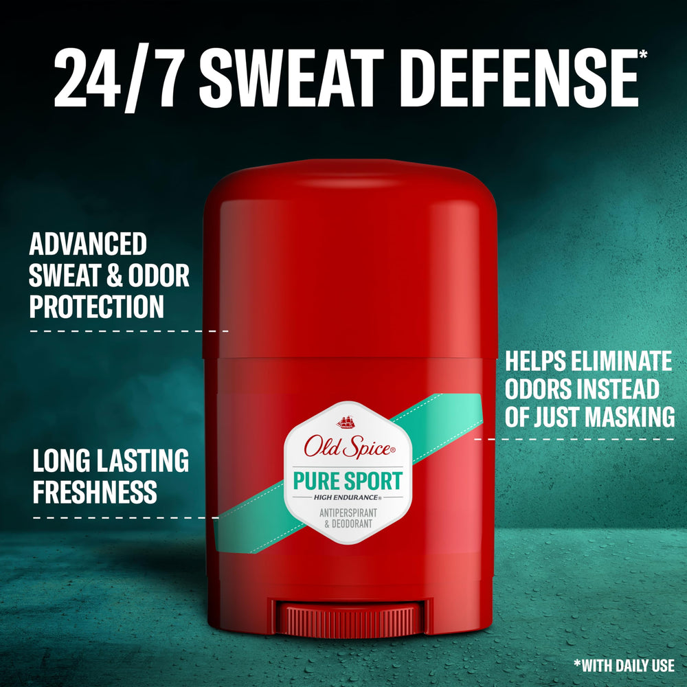 Old Spice High Endurance invisible solid close-up shows clear application