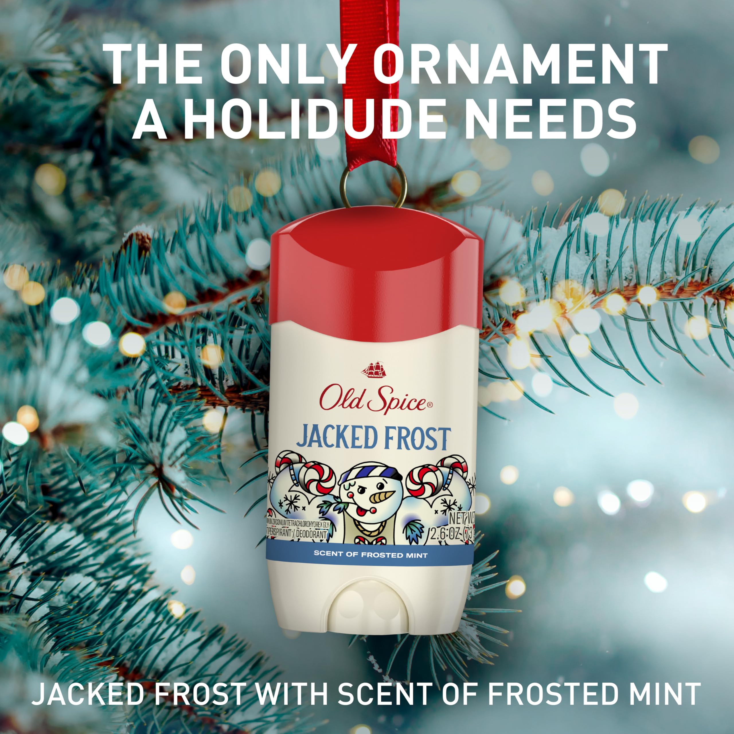Old Spice Holidude 24-7 freshness packaging communicating reliable odor protection