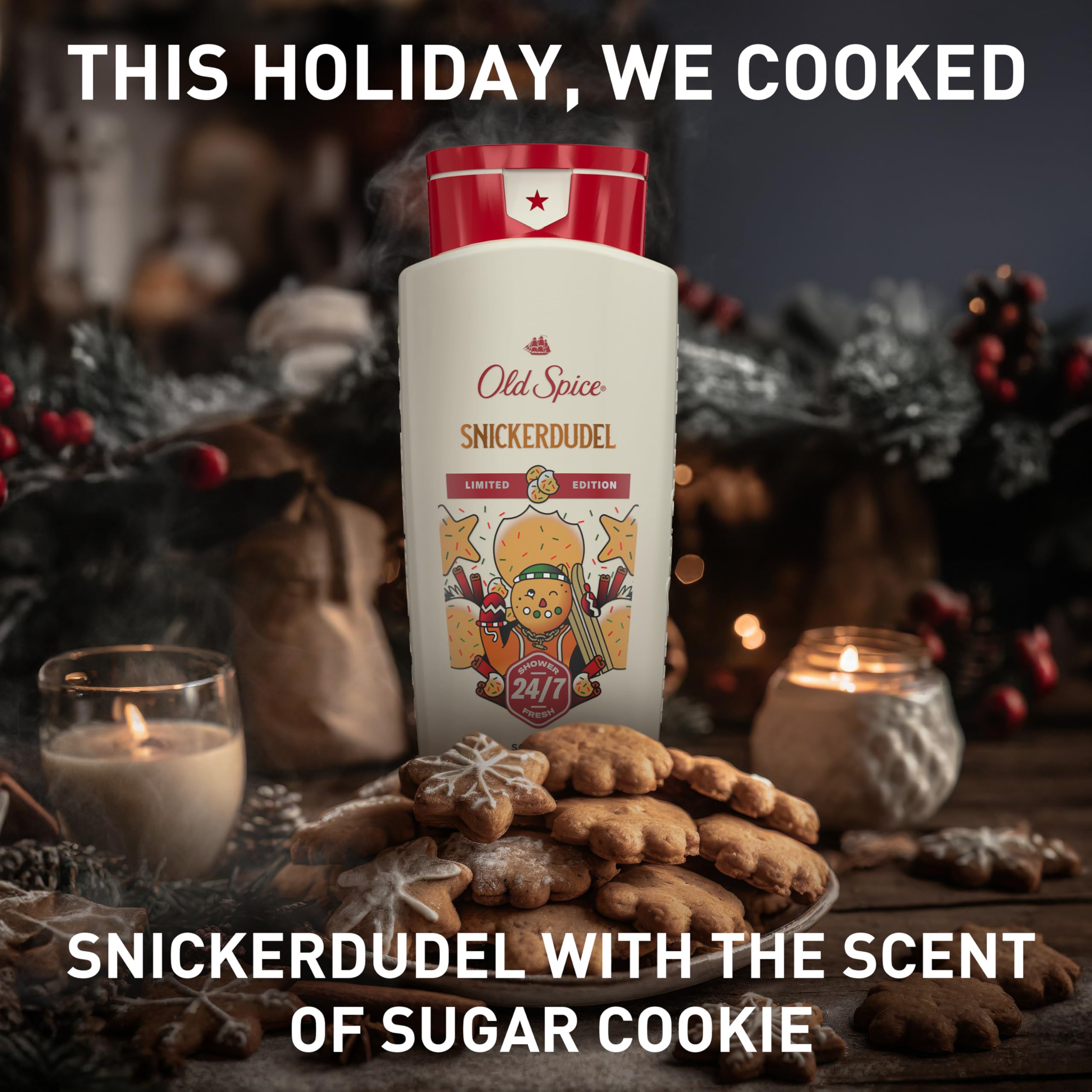 Old Spice Holidude LumberSnack bottle with rugged, outdoorsy vibe