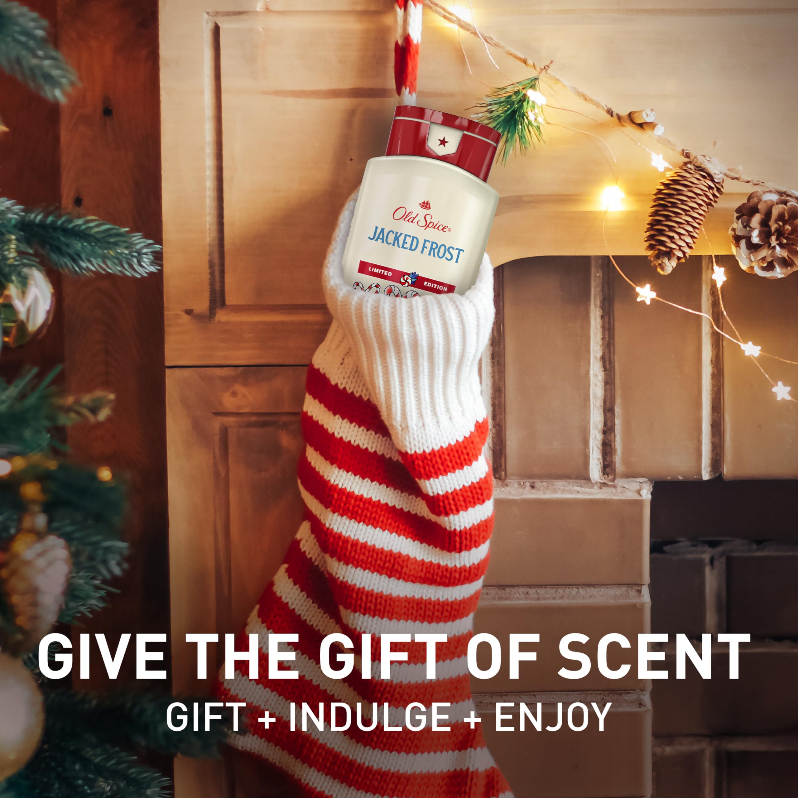 Old Spice Holidude Snickerdudel bottle capturing bakery-inspired holiday aroma
