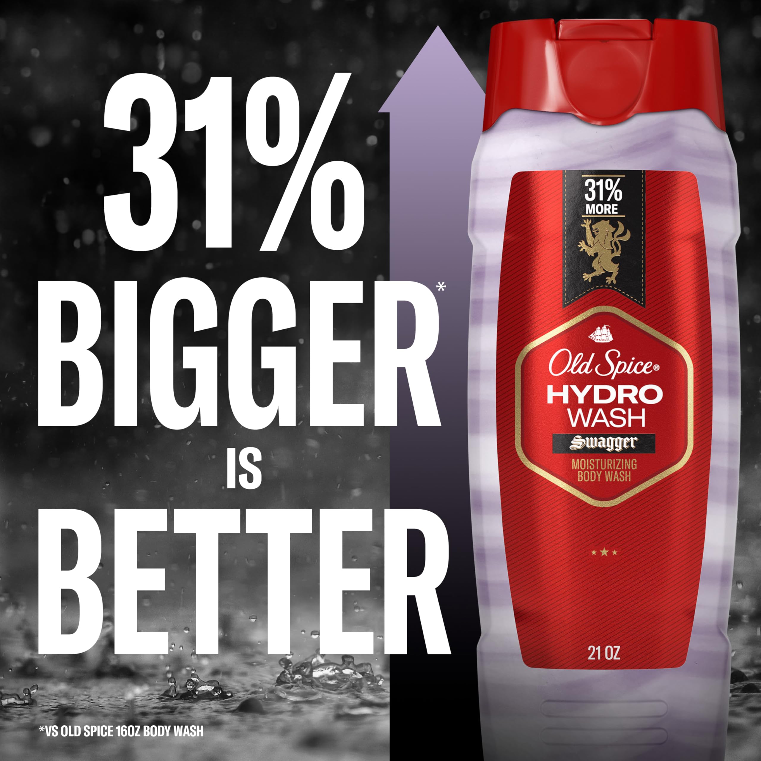 Old Spice Hydro Wash delivers 24/7 shower fresh feel.