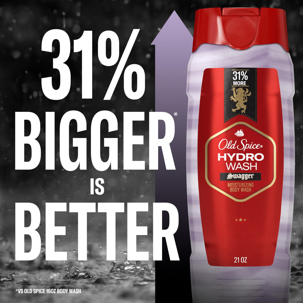 Old Spice Hydro Wash delivers 24/7 shower fresh feel.