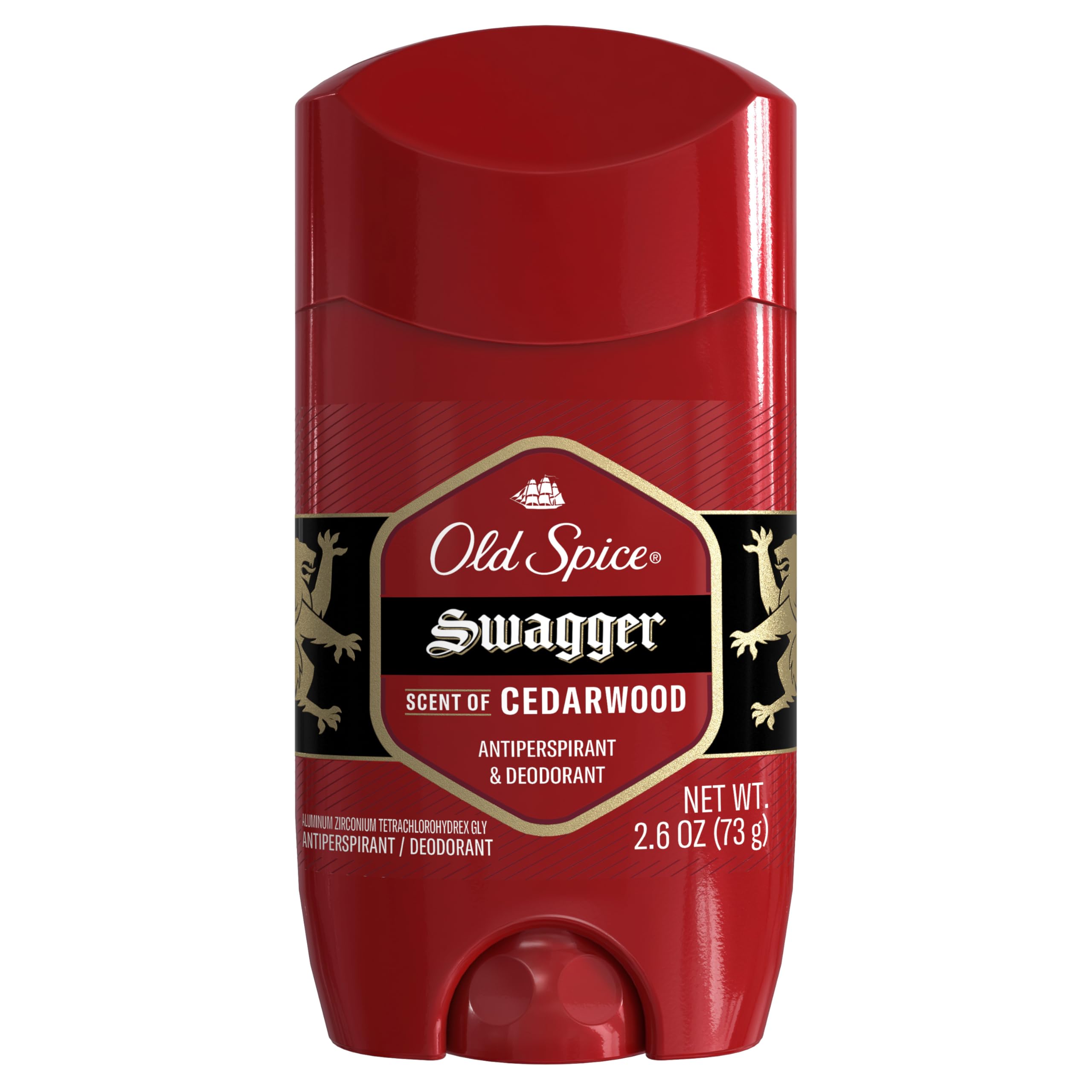 Old Spice invisible solid anti-perspirant bottle showing clear application and all-day protection.