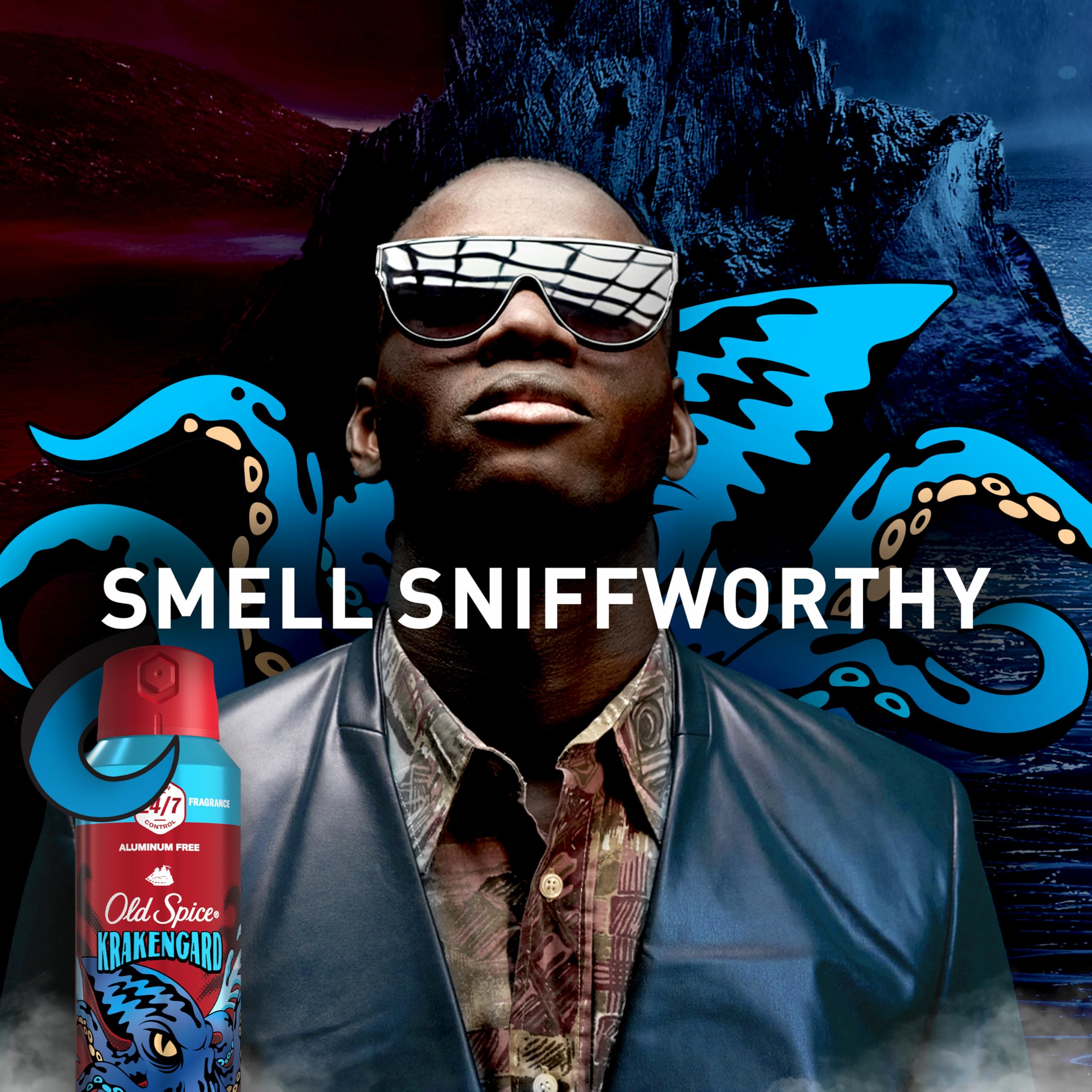 Old Spice Krakengard deep ocean mist close-up underarm use suggested
