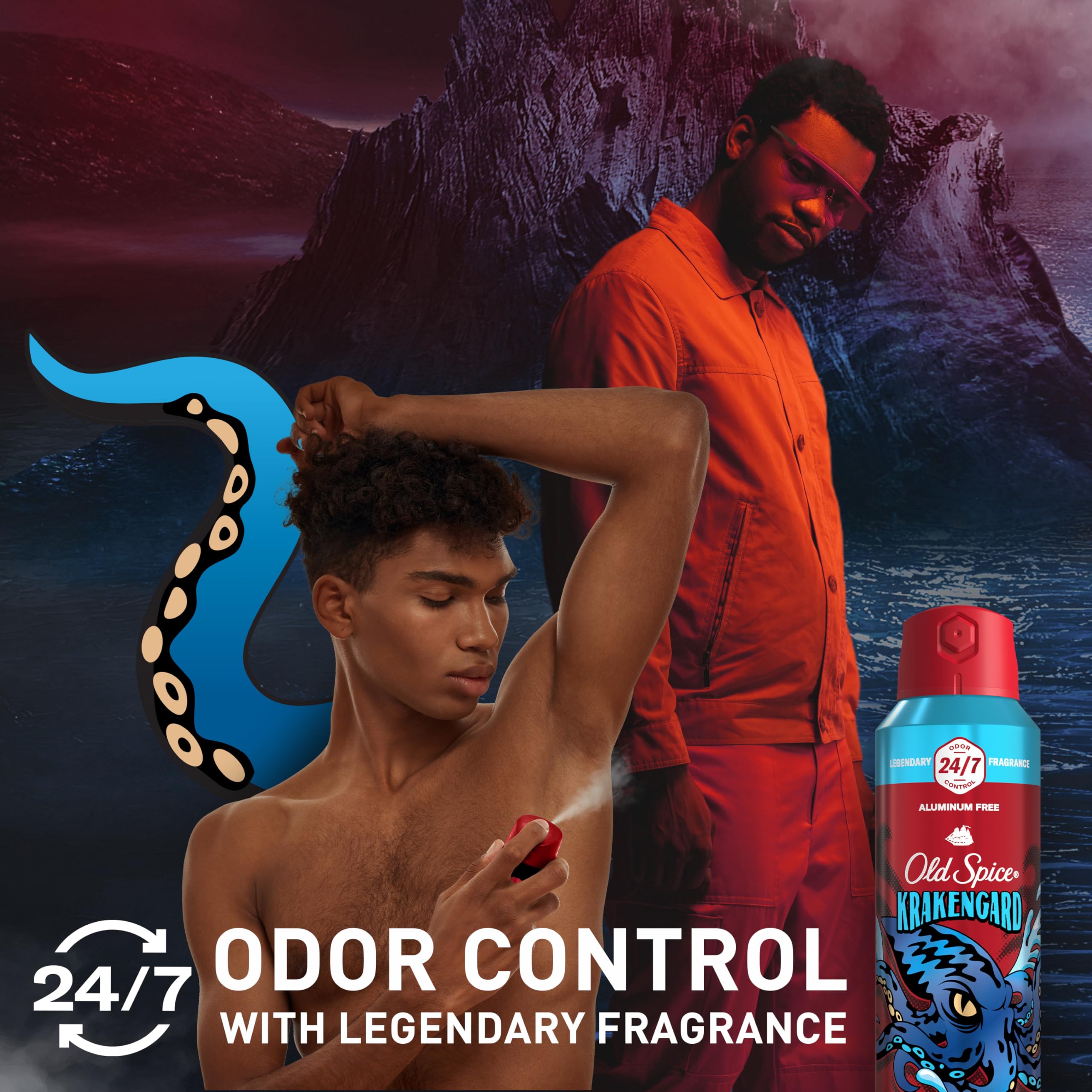 Old Spice Krakengard pack of 2 emphasizing value and long-lasting scent