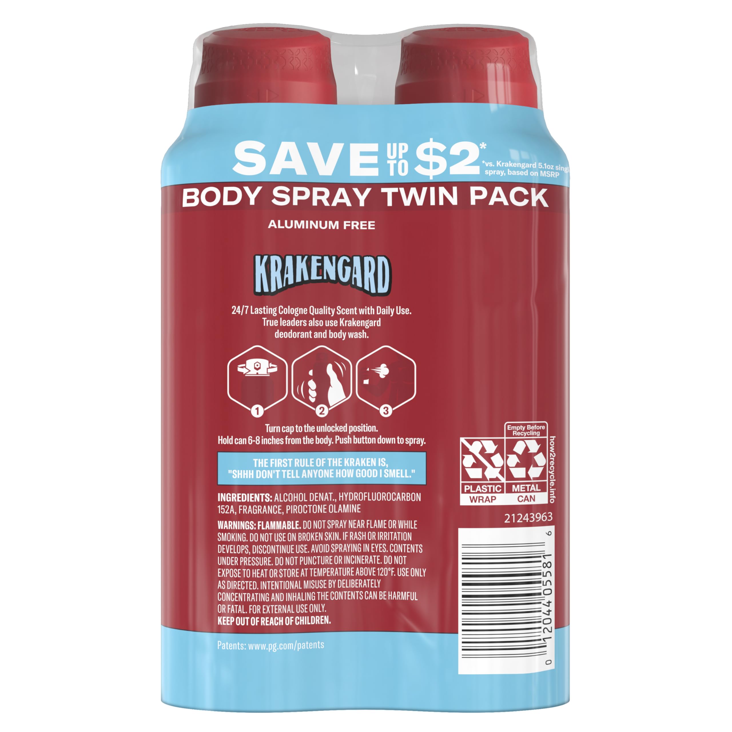 Old Spice Krakengard product shot with 2 cans visible