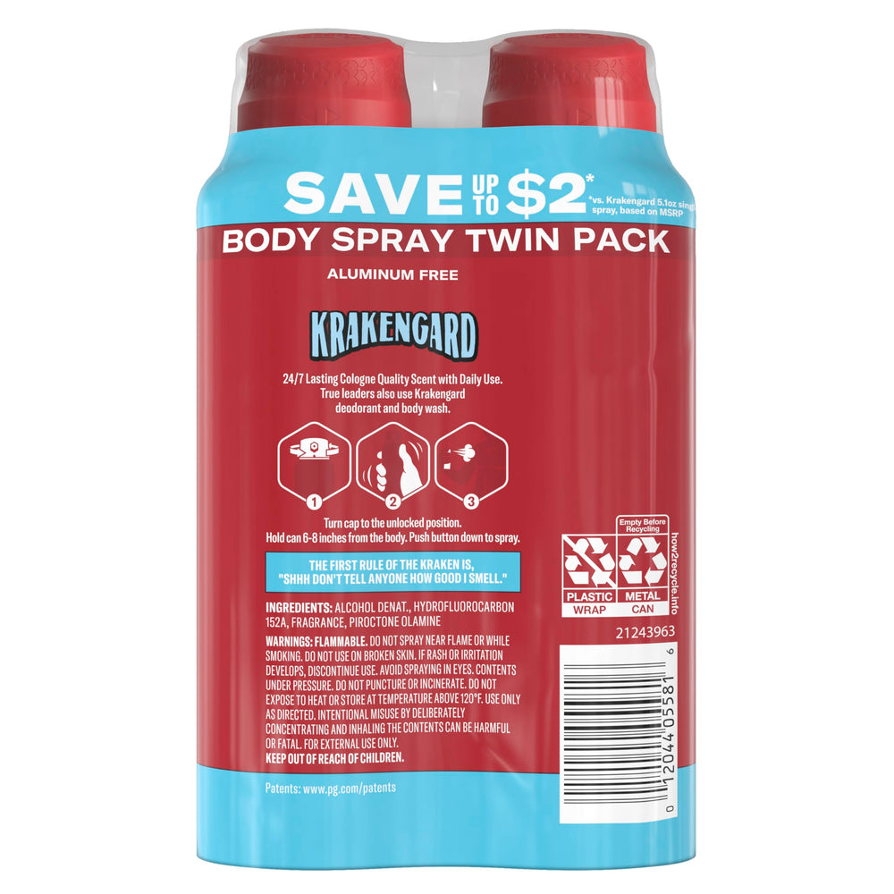 Old Spice Krakengard product shot with 2 cans visible