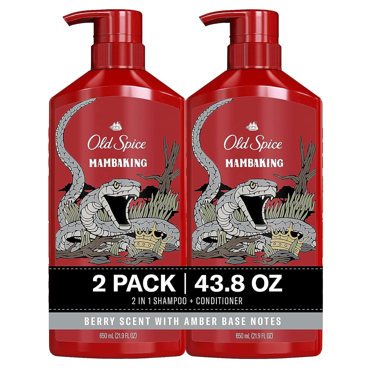 Old Spice MambaKing 2-in-1 bottle pour for a bold, refreshed start to your day.