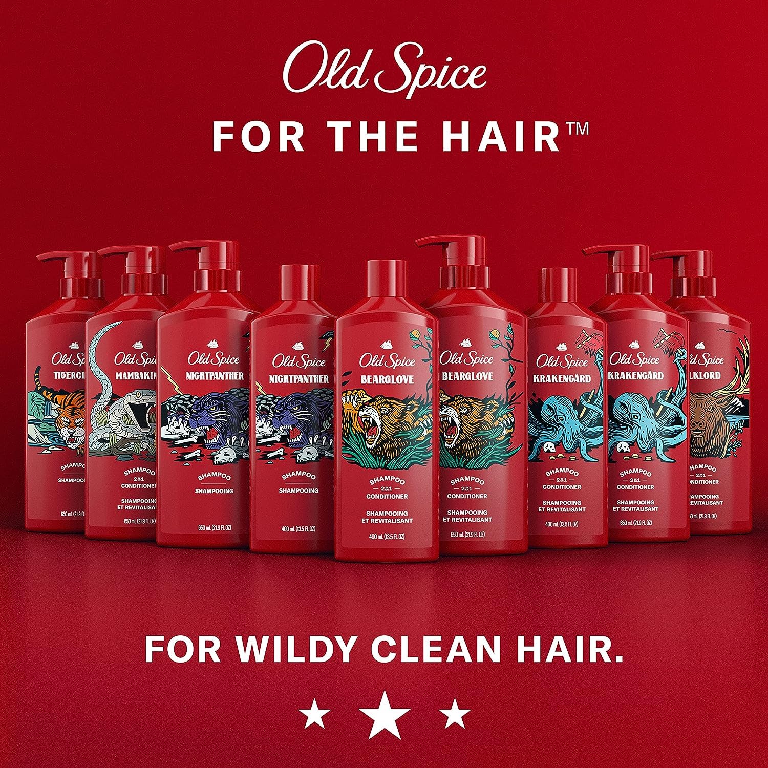 Old Spice MambaKing moisturized hair feel after each wash.