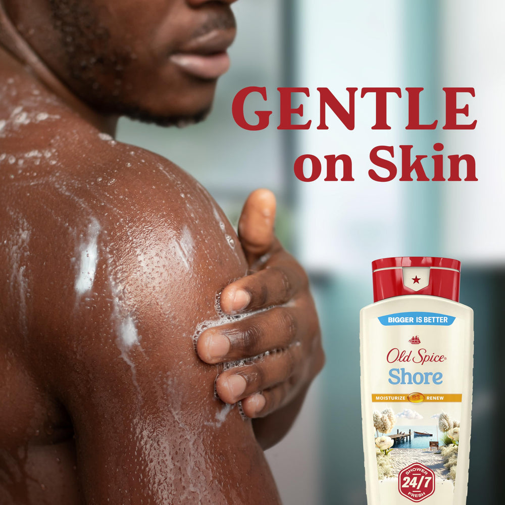 Old Spice men's body wash after workouts for quick refresh in the gym bag.