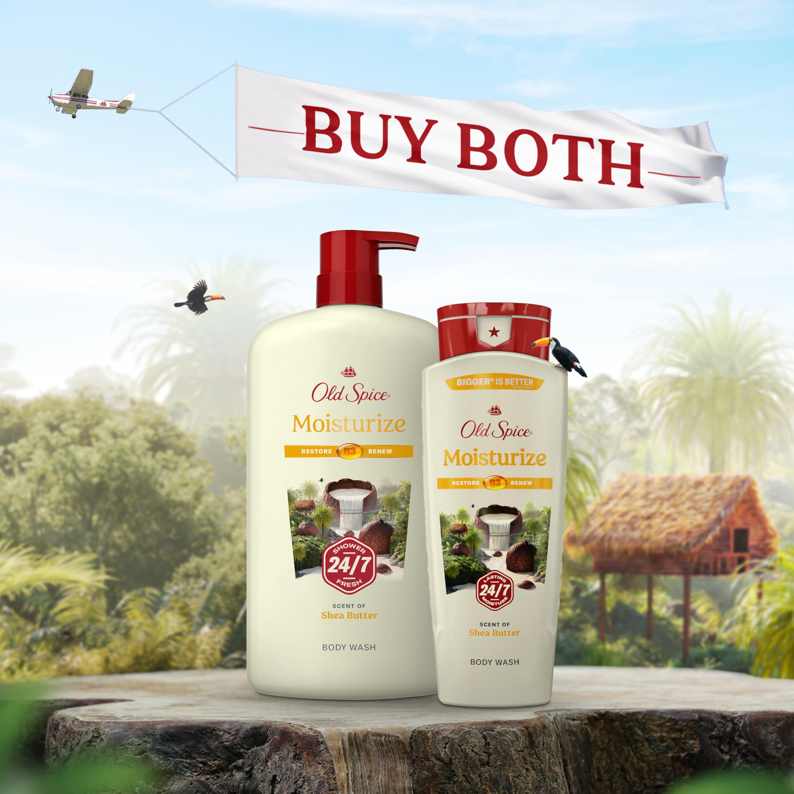 Old Spice pack of 4 bottles for value and consistent freshness