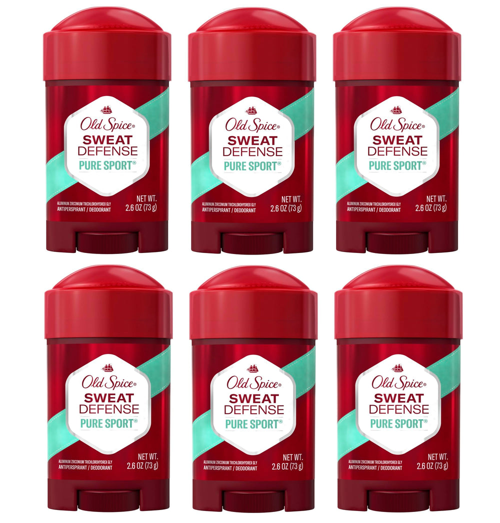 Old Spice Pure Sport soft solid anti-perspirant bottle front for daily protection.