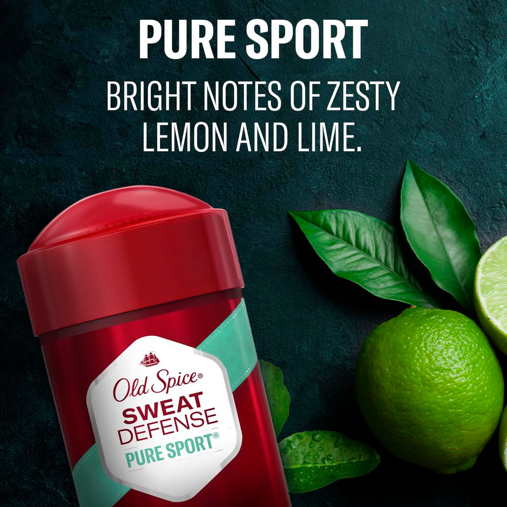 Close-up of Old Spice Pure Sport soft solid texture ready to apply.