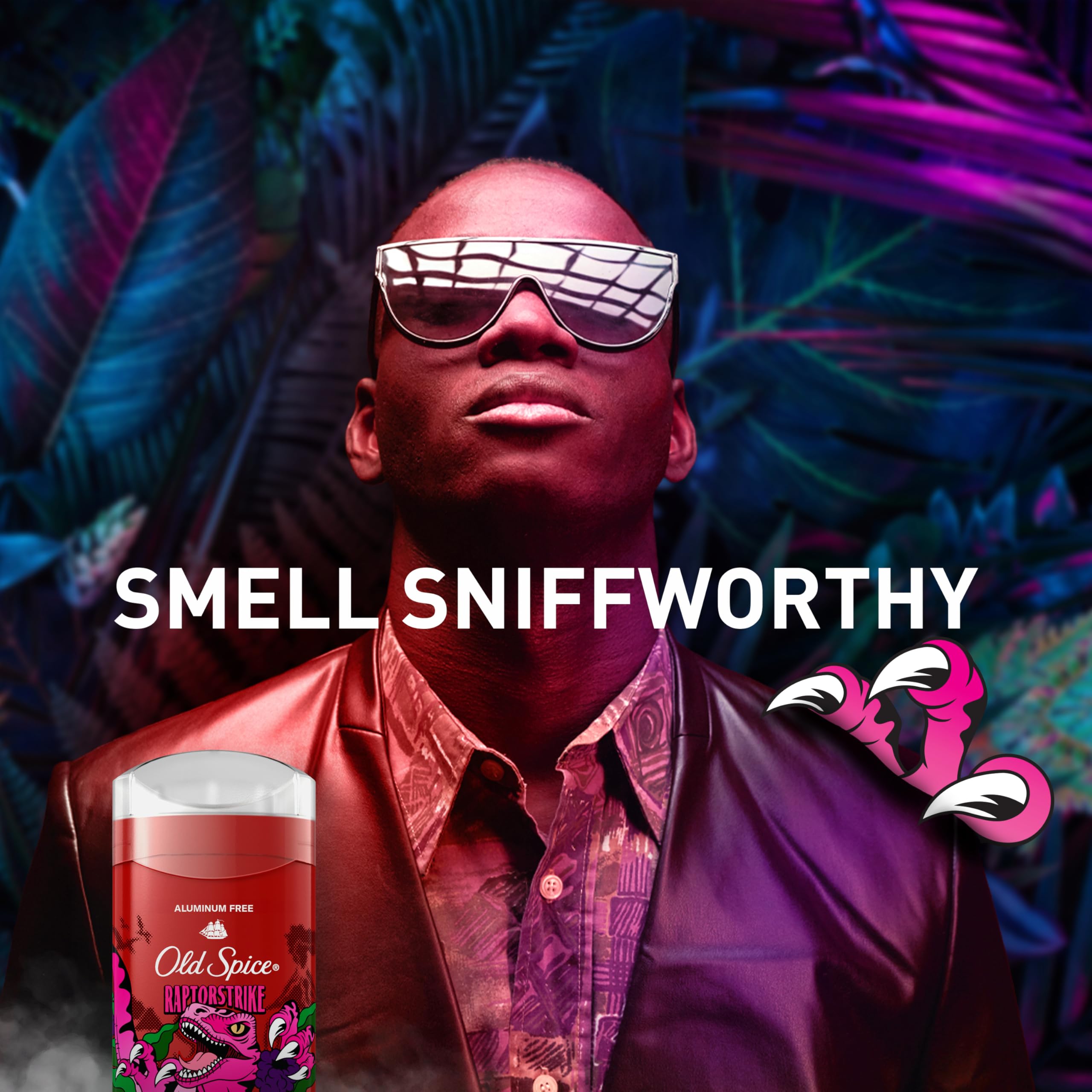 Old Spice RaptorStrike aluminum-free formula for comfortable wear.