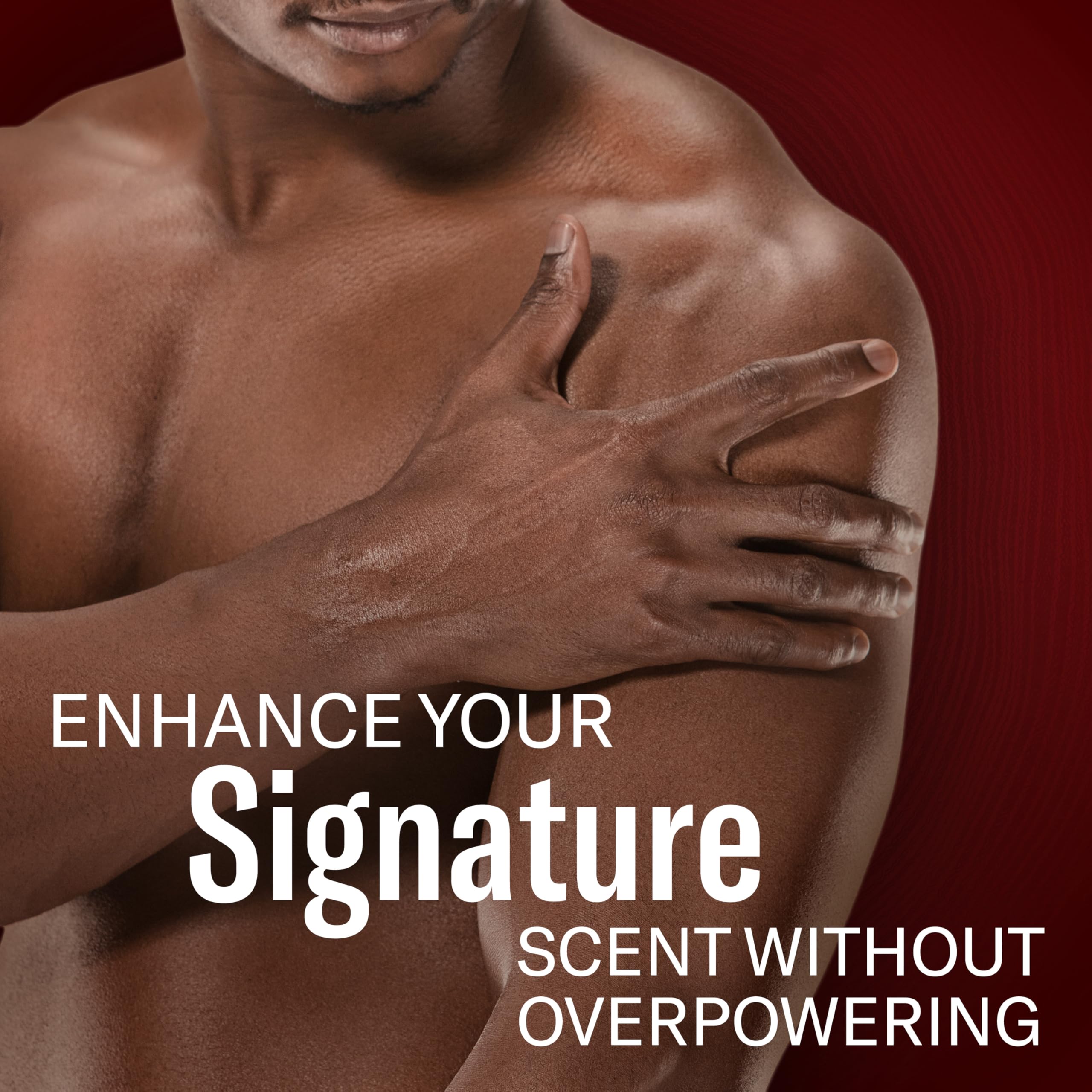 Old Spice red collection packaging closeup highlighting versatile grooming options.