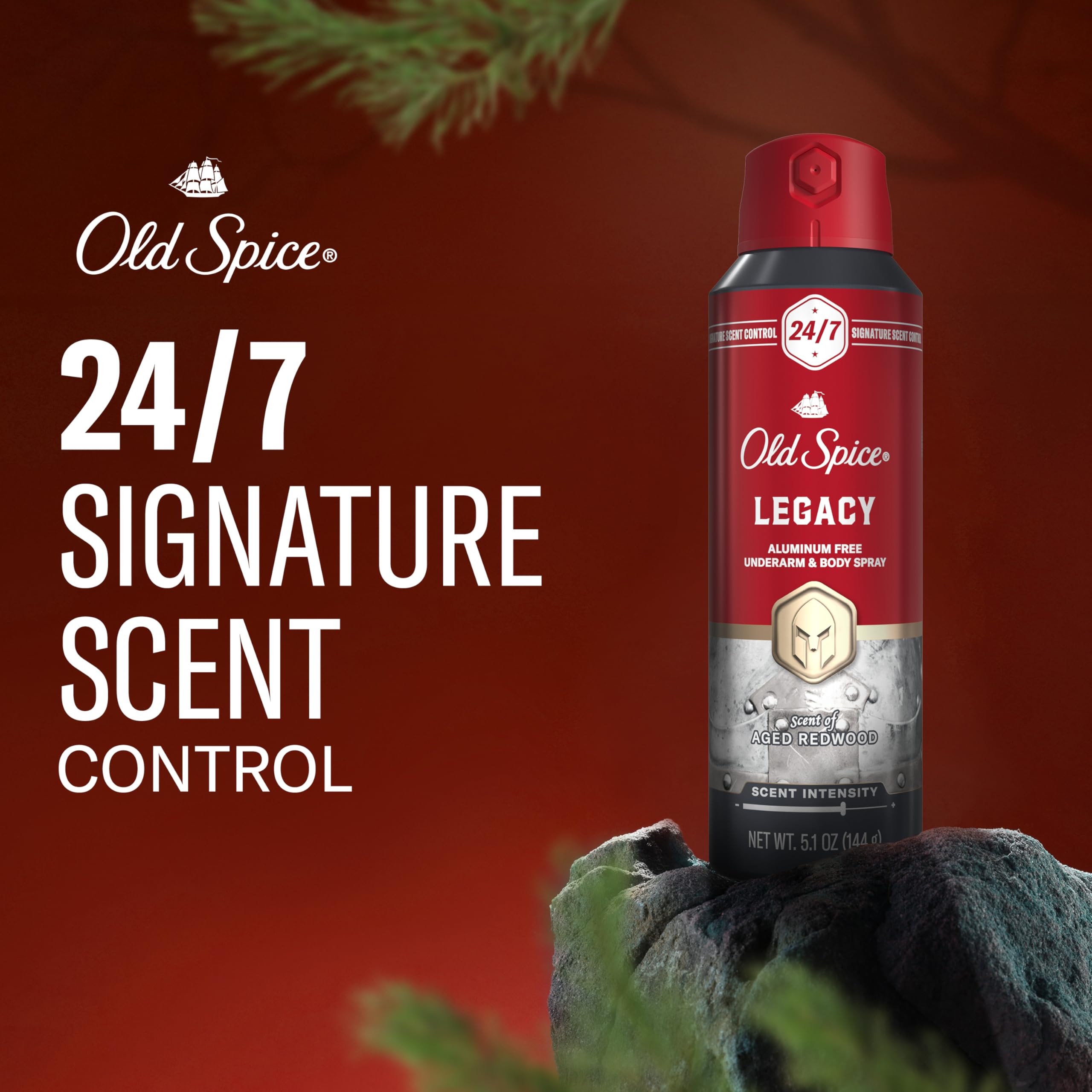 Old Spice Red Collection packaging showcases bold masculine branding