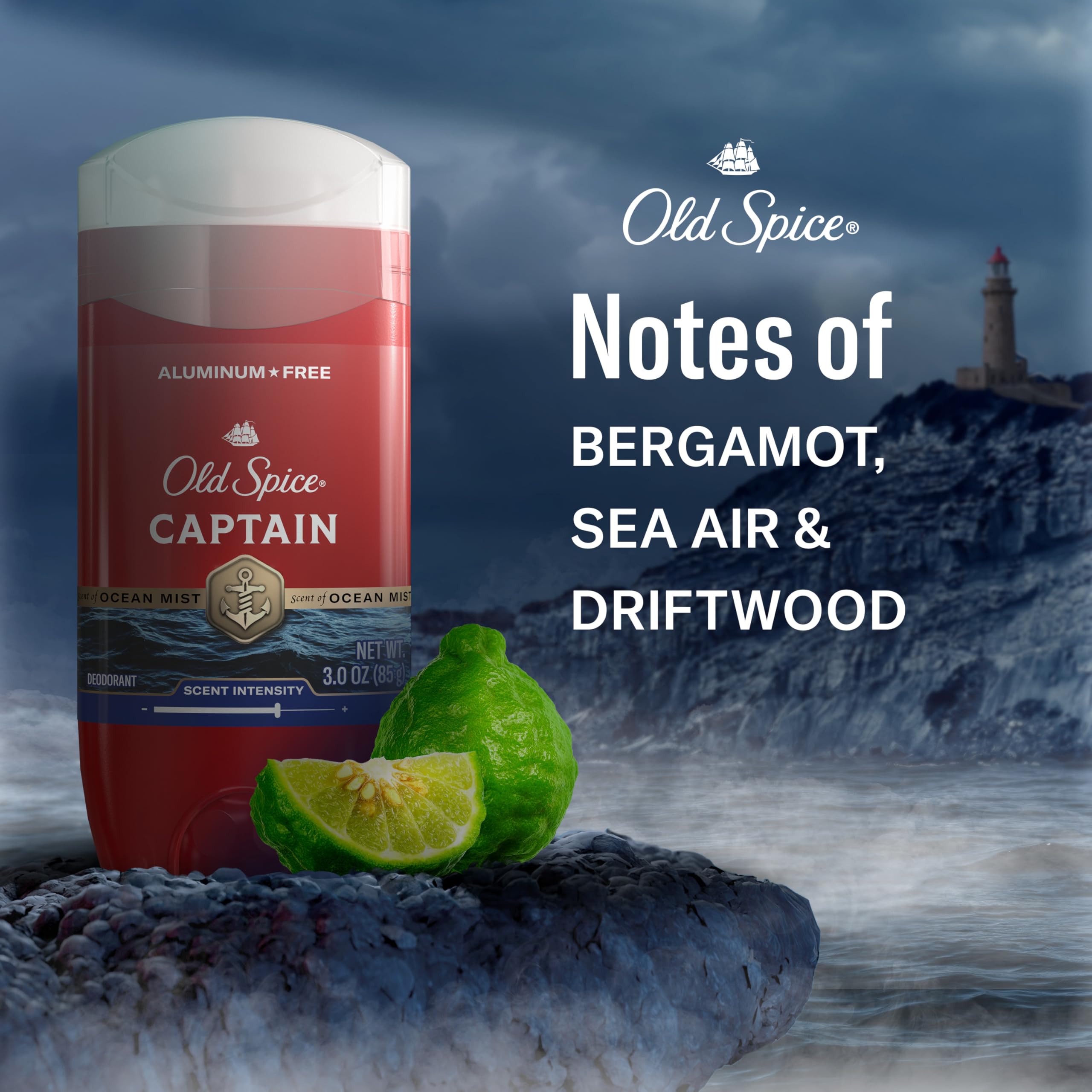 Old Spice Red Collection display signaling signature scent control options.