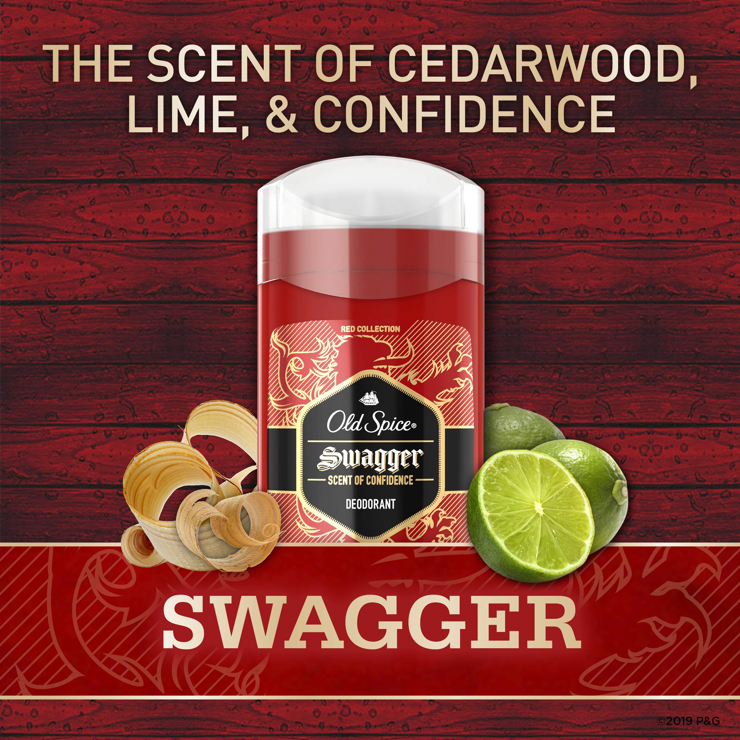 Old Spice Red Zone Swagger aluminum-free badge suggests lightweight skin feel.