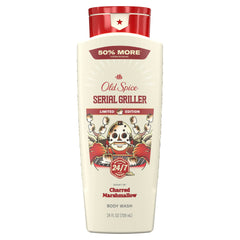 Old Spice Serial Griller bottle pour for quick shower refresh.