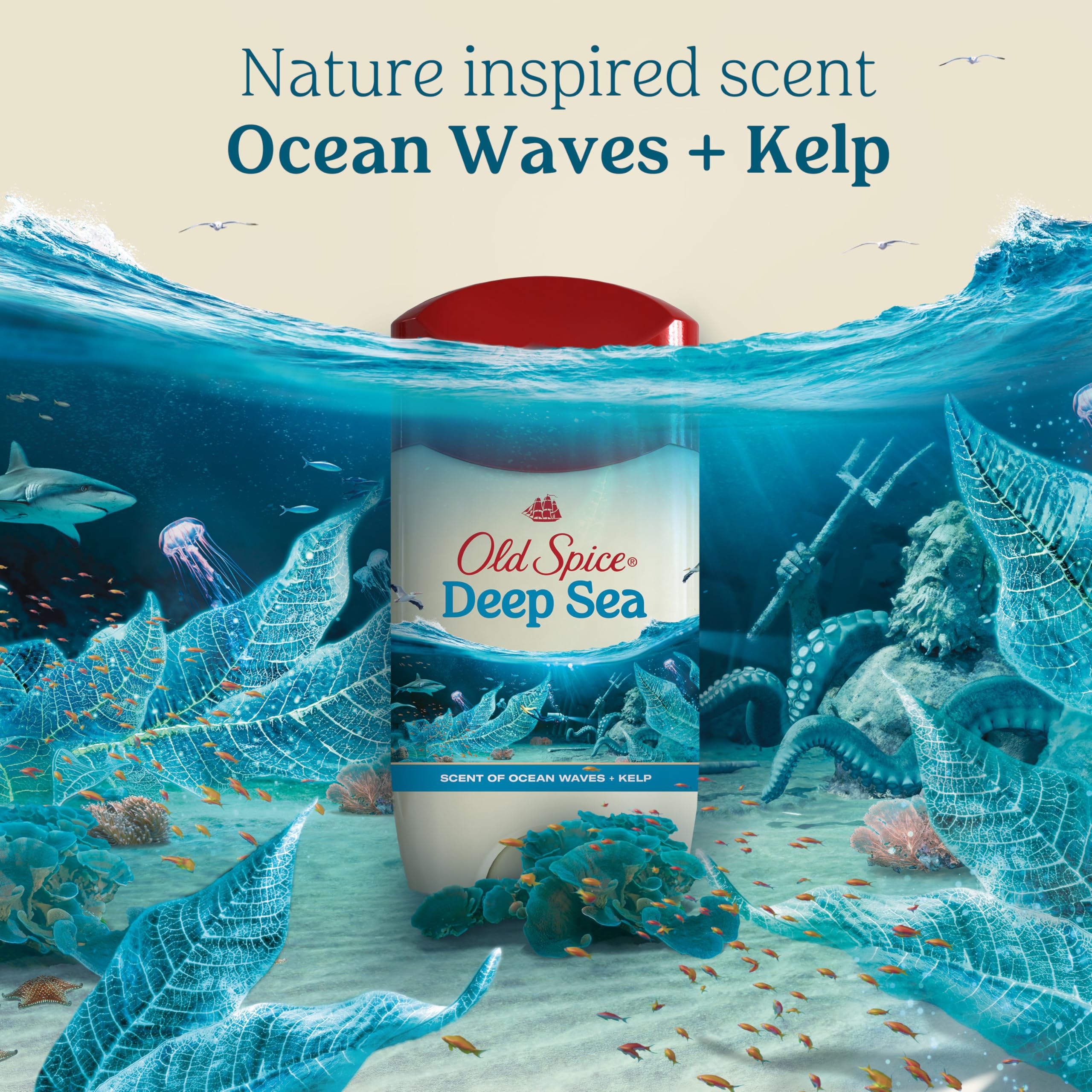 Old Spice Skin conditioners graphic indicates soothing underarm care
