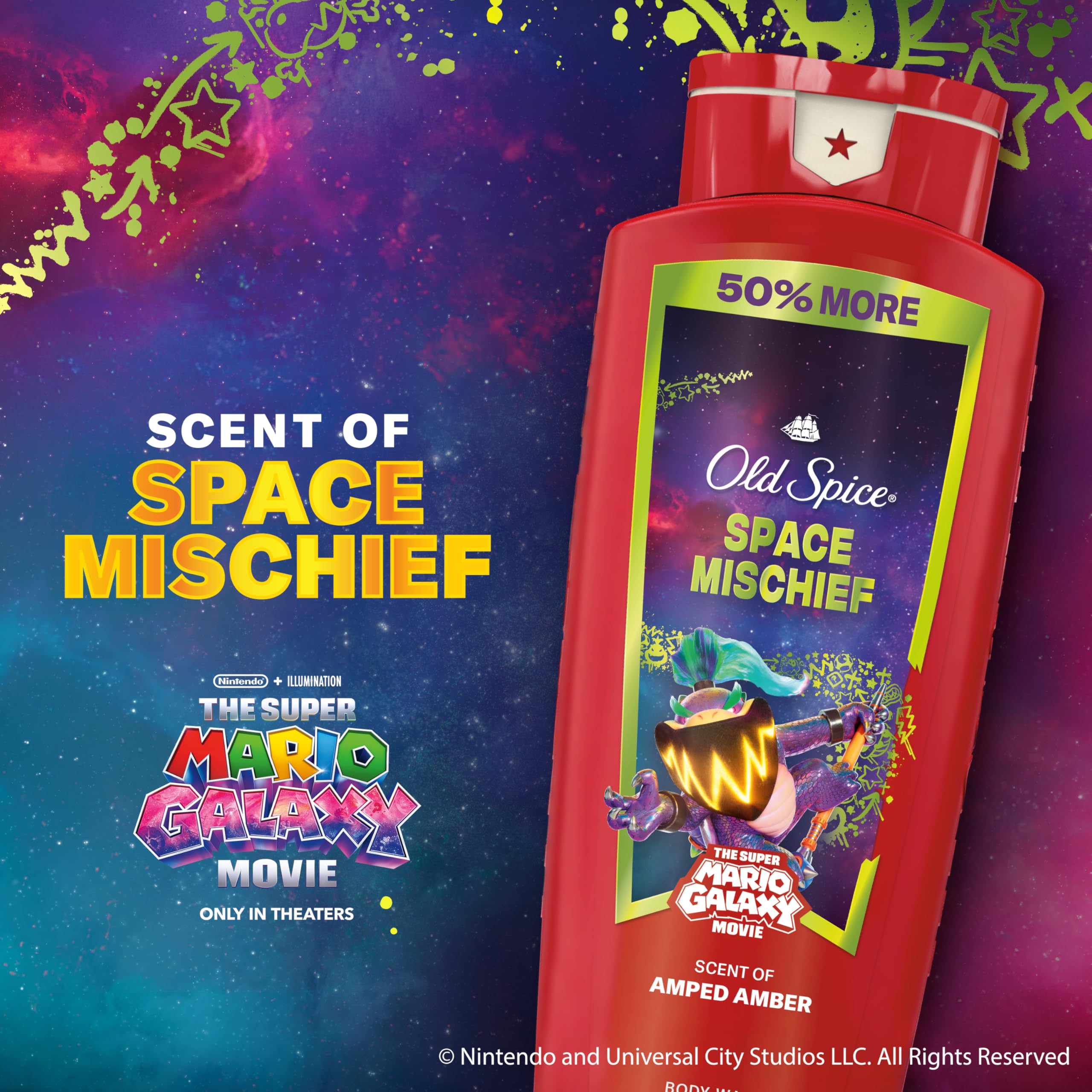 Old Spice Space Mischief rich lather close-up for cleansing foam.