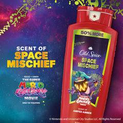 Old Spice Space Mischief rich lather close-up for cleansing foam.