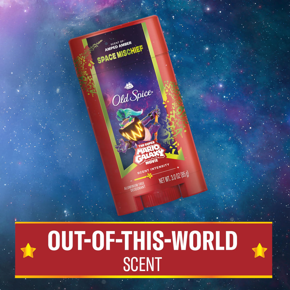 Old Spice Special Edition collection banner featuring Mario Galaxy branding