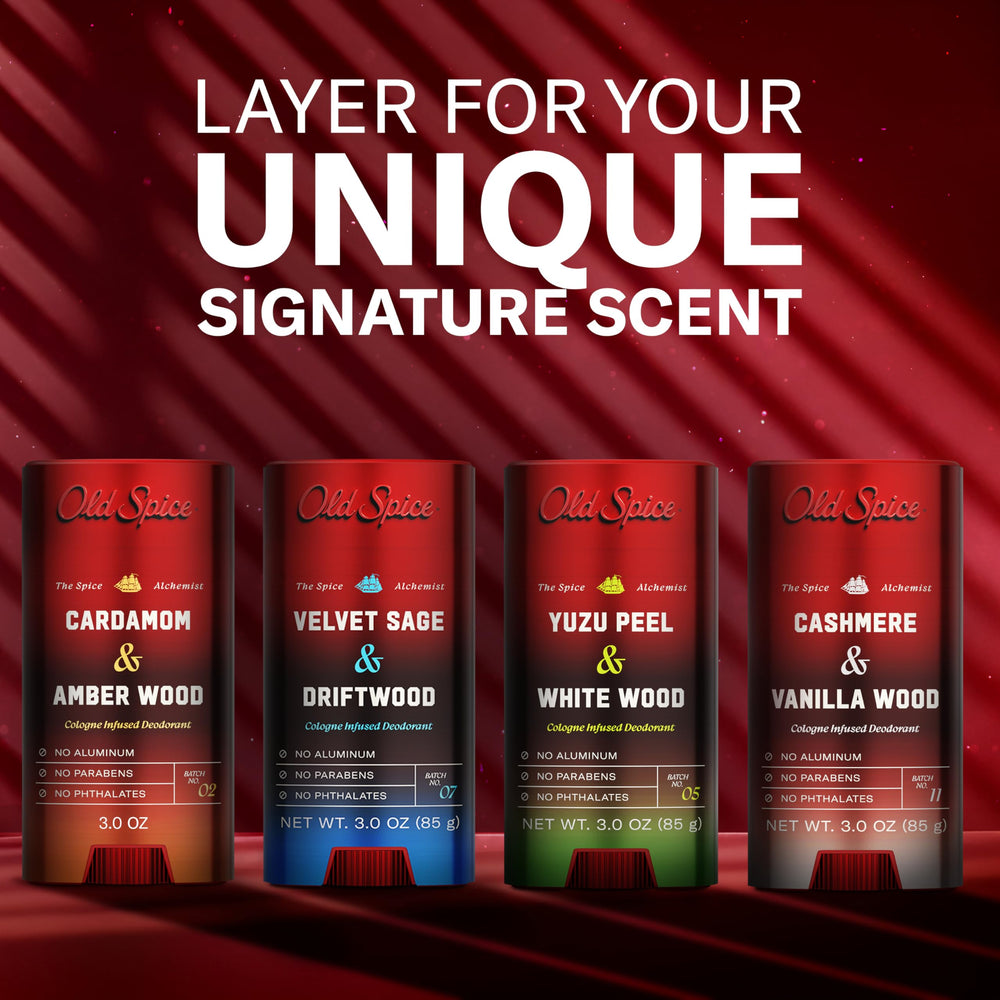 Gift-ready packaging from Old Spice Spice Alchemist line.
