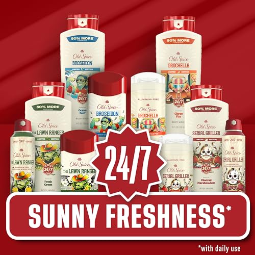 Old Spice Summerdudes Broseidon splash emphasizes refreshing notes.