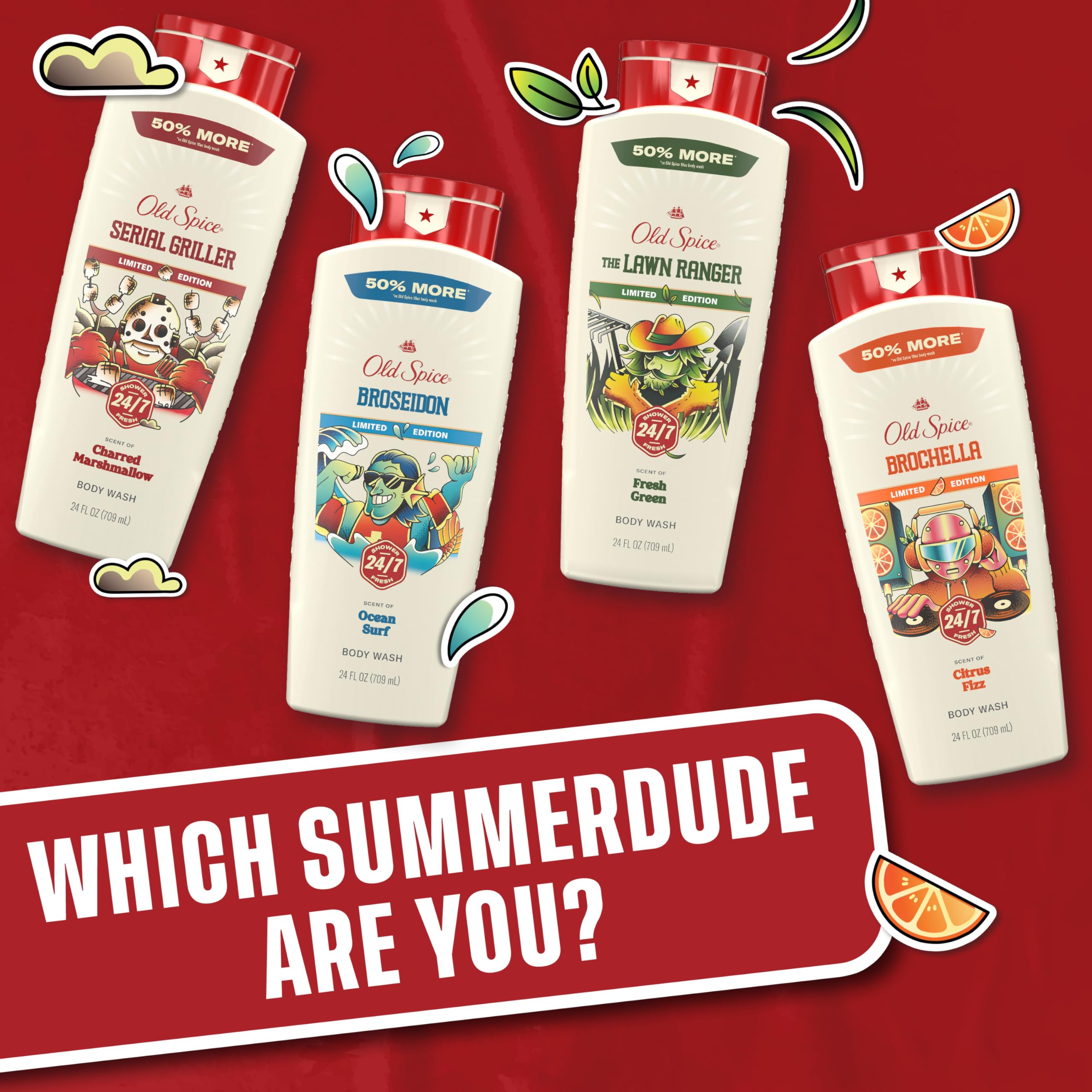 Old Spice Summerdudes long-lasting scent lingers through daily routine.