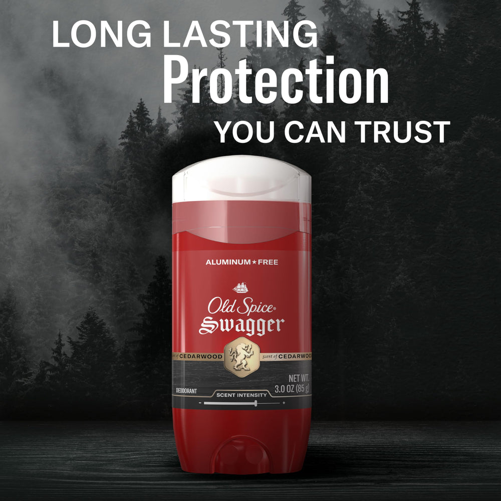 Aluminum-free symbol visible on Old Spice Swagger label.