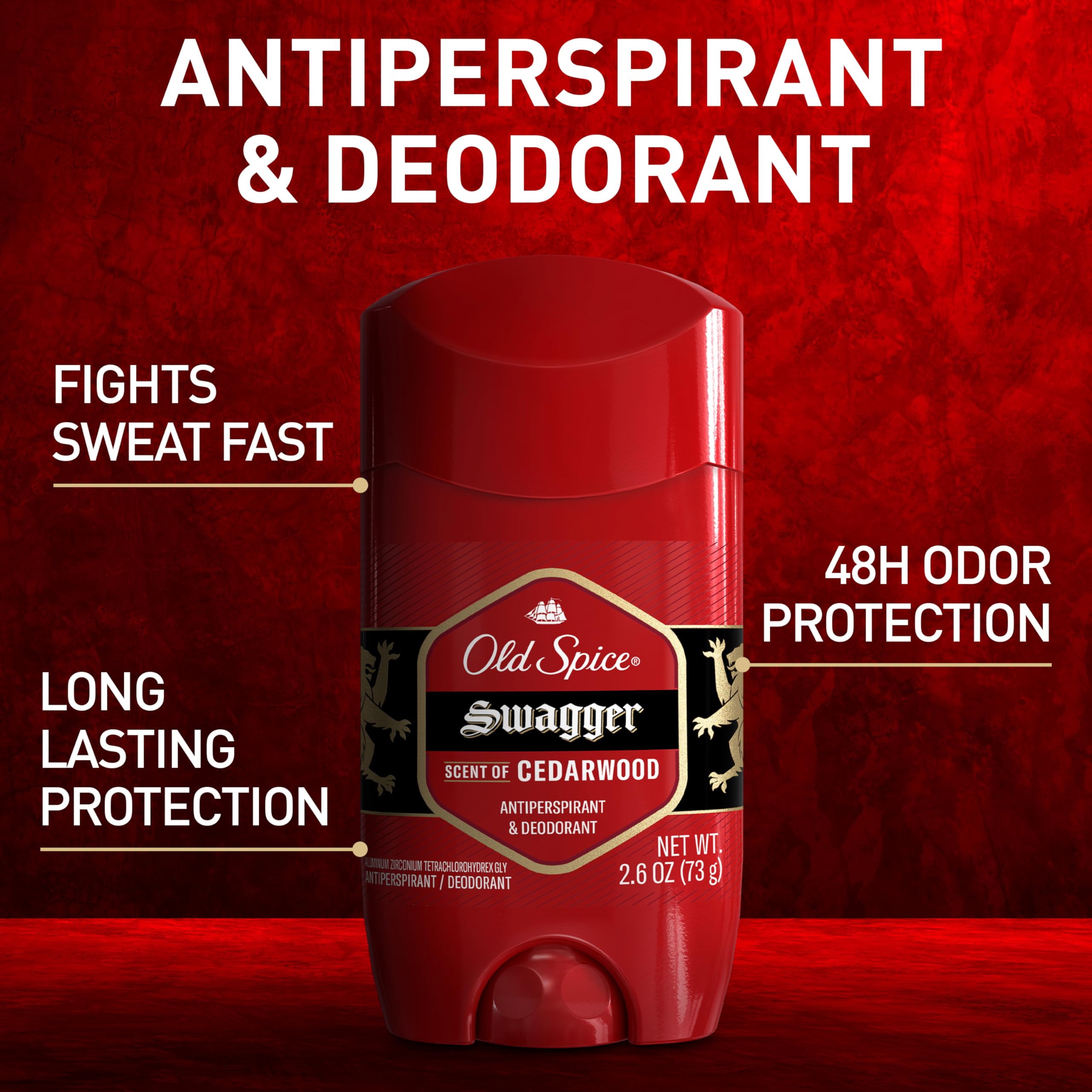Old Spice Swagger cedarwood fragrance on the bottle for daily wear.
