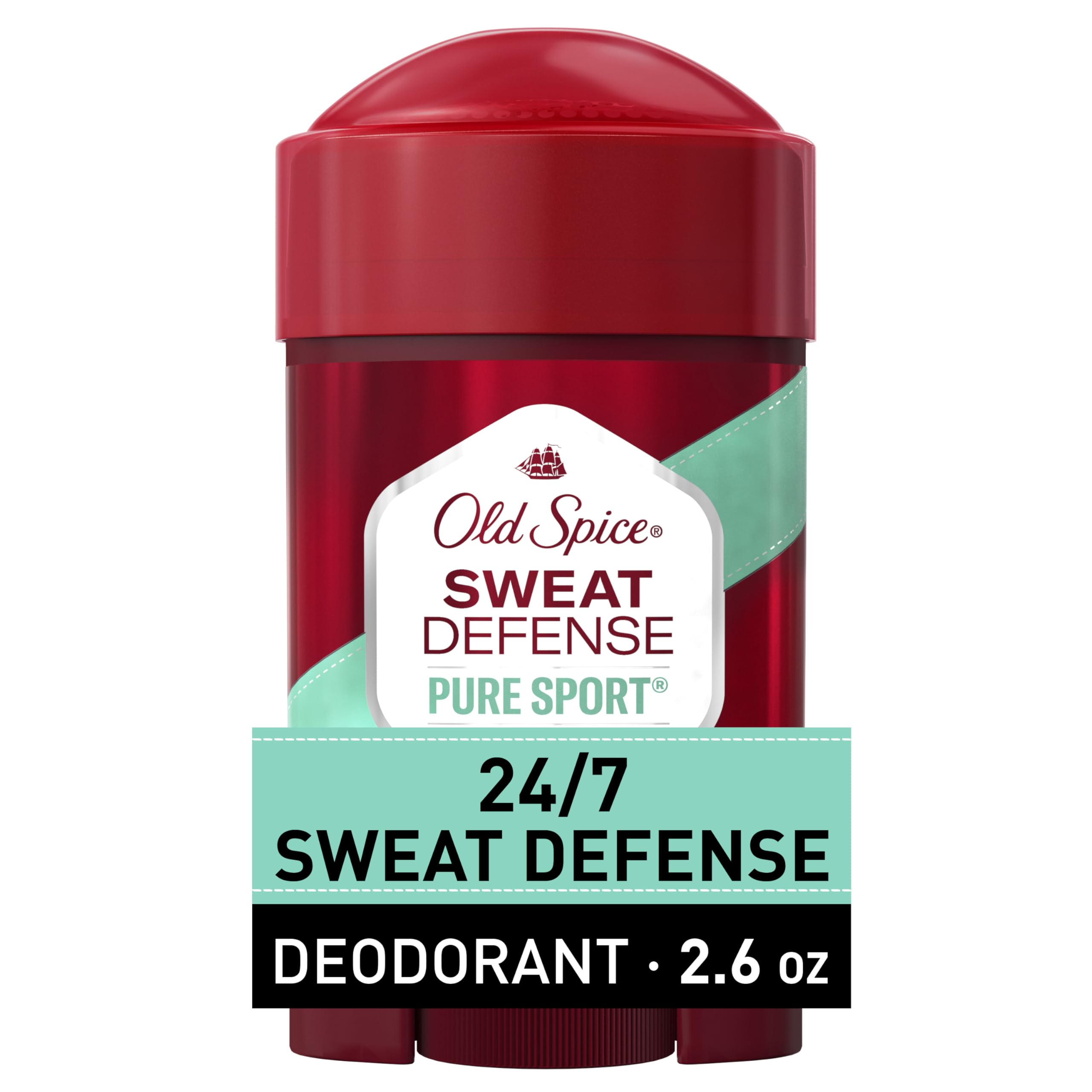 Old Spice Sweat Defense Soft Solid front label showing reliable protection for men