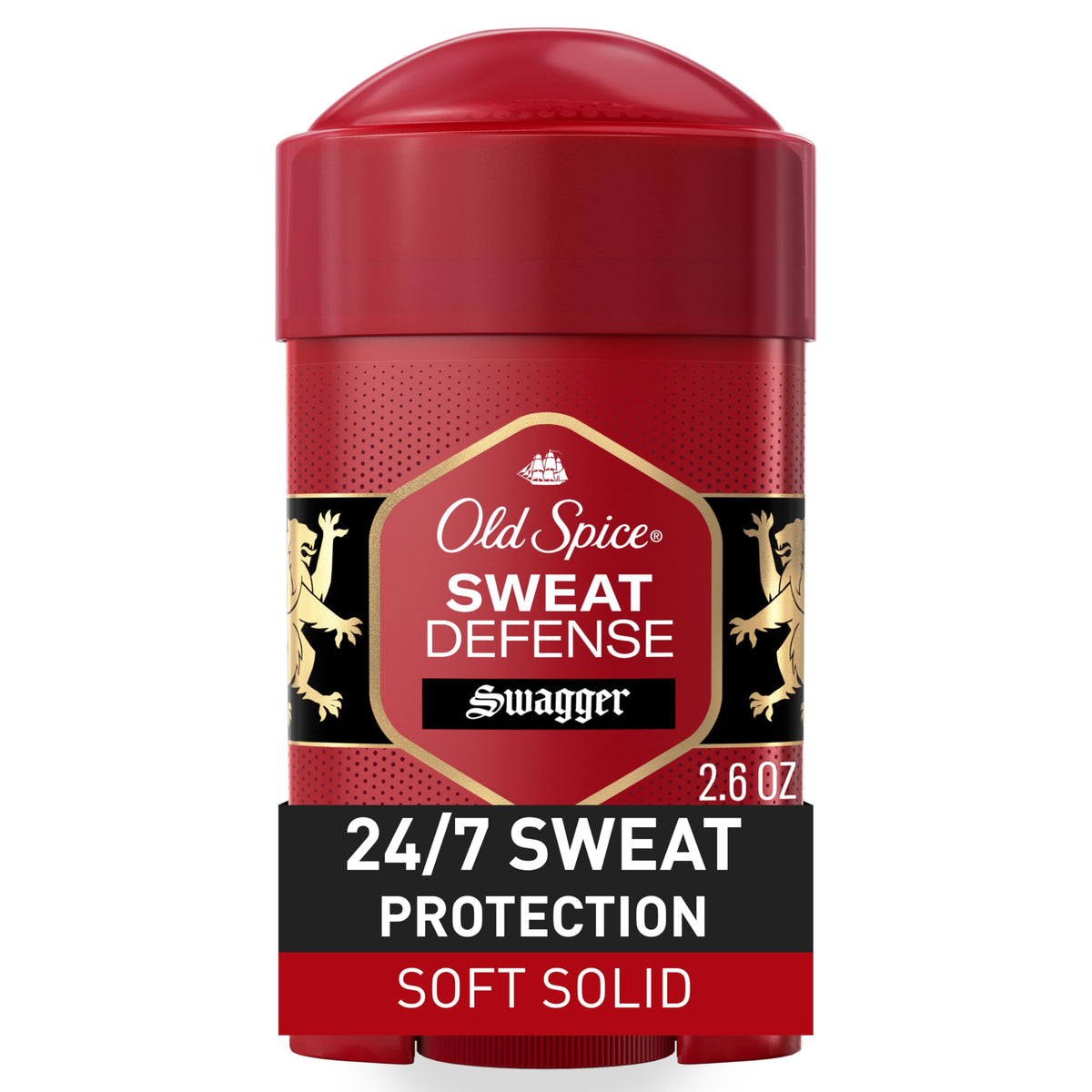 Old Spice Sweat Defense front view keeps you dry during daily activities.