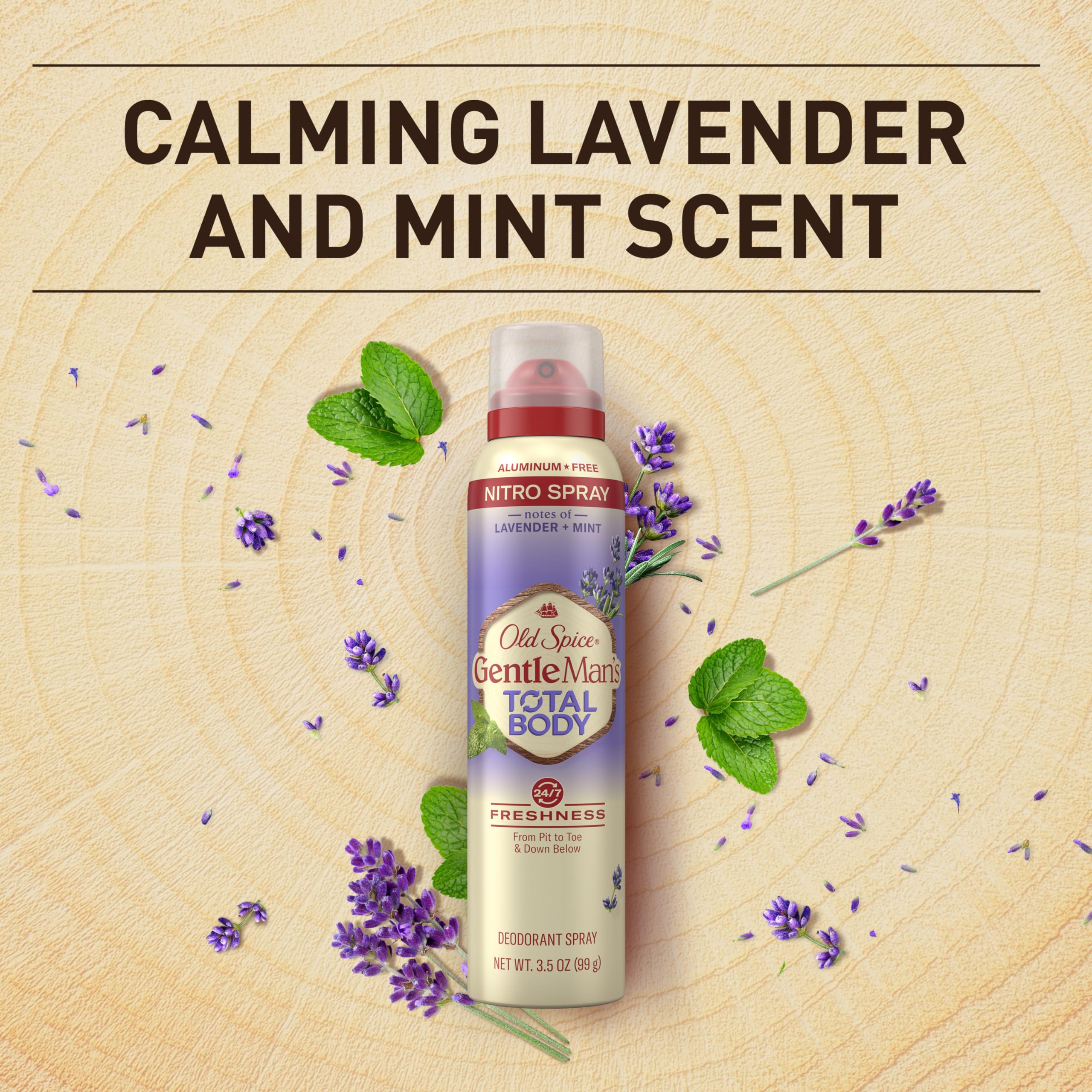 Soft lavender and mint color accents hint at fragrance profile.