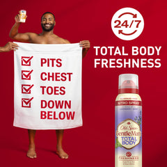 Old Spice Lavender Mint deodorant in action with easy spray application.