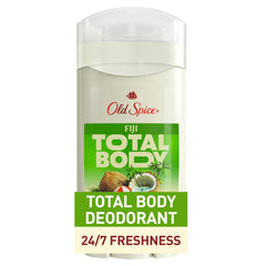Old Spice Total Body Deodorant Stick Fiji bottle for all-over protection.