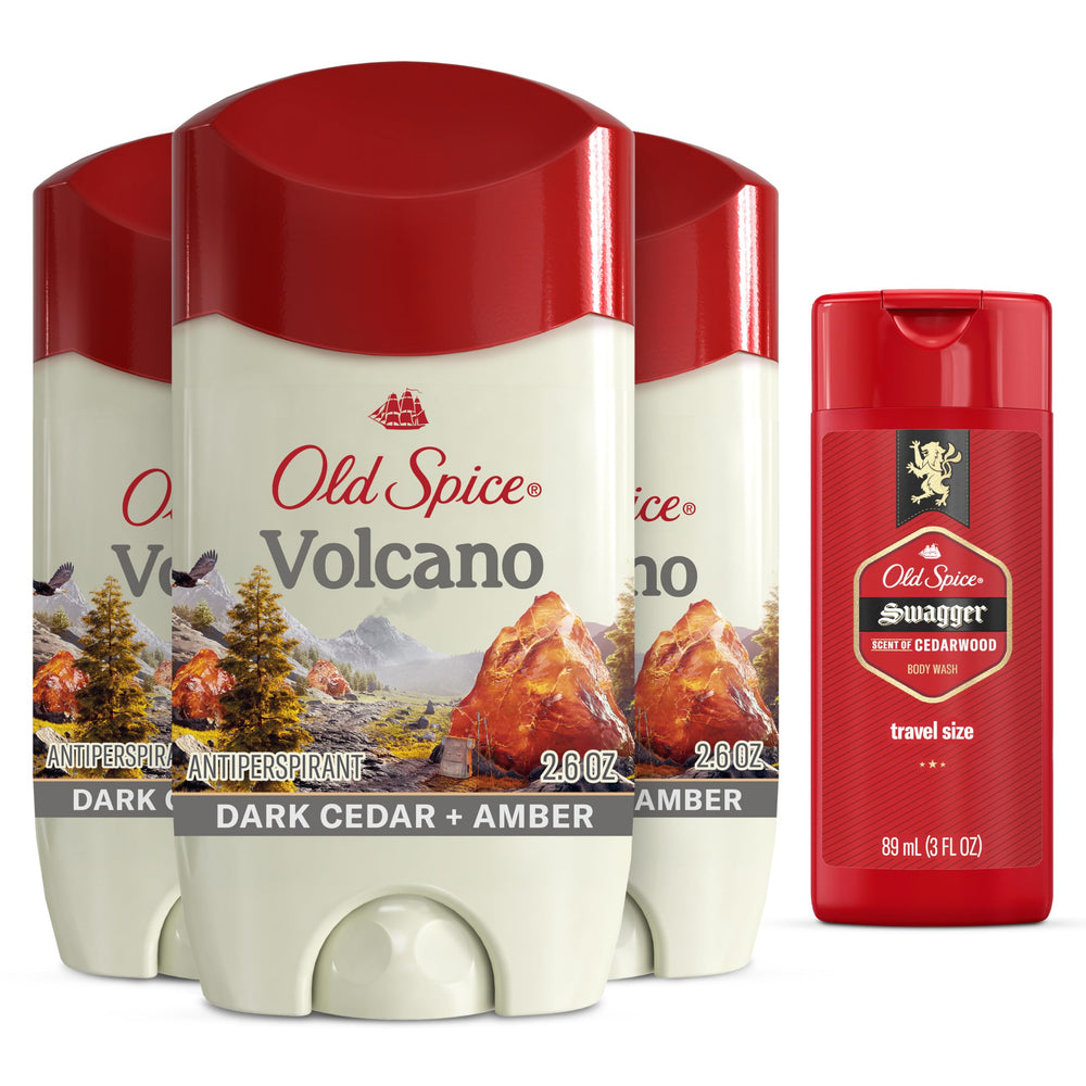 Old Spice Volcano Charcoal antiperspirant and deodorant sticks for daily protection