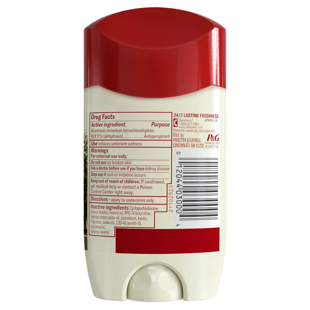 Old Spice Volcano bottle close-up emphasizing citrus, amber, and patchouli