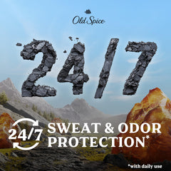 Old Spice Volcano Charcoal bottle tilted view for easy grip
