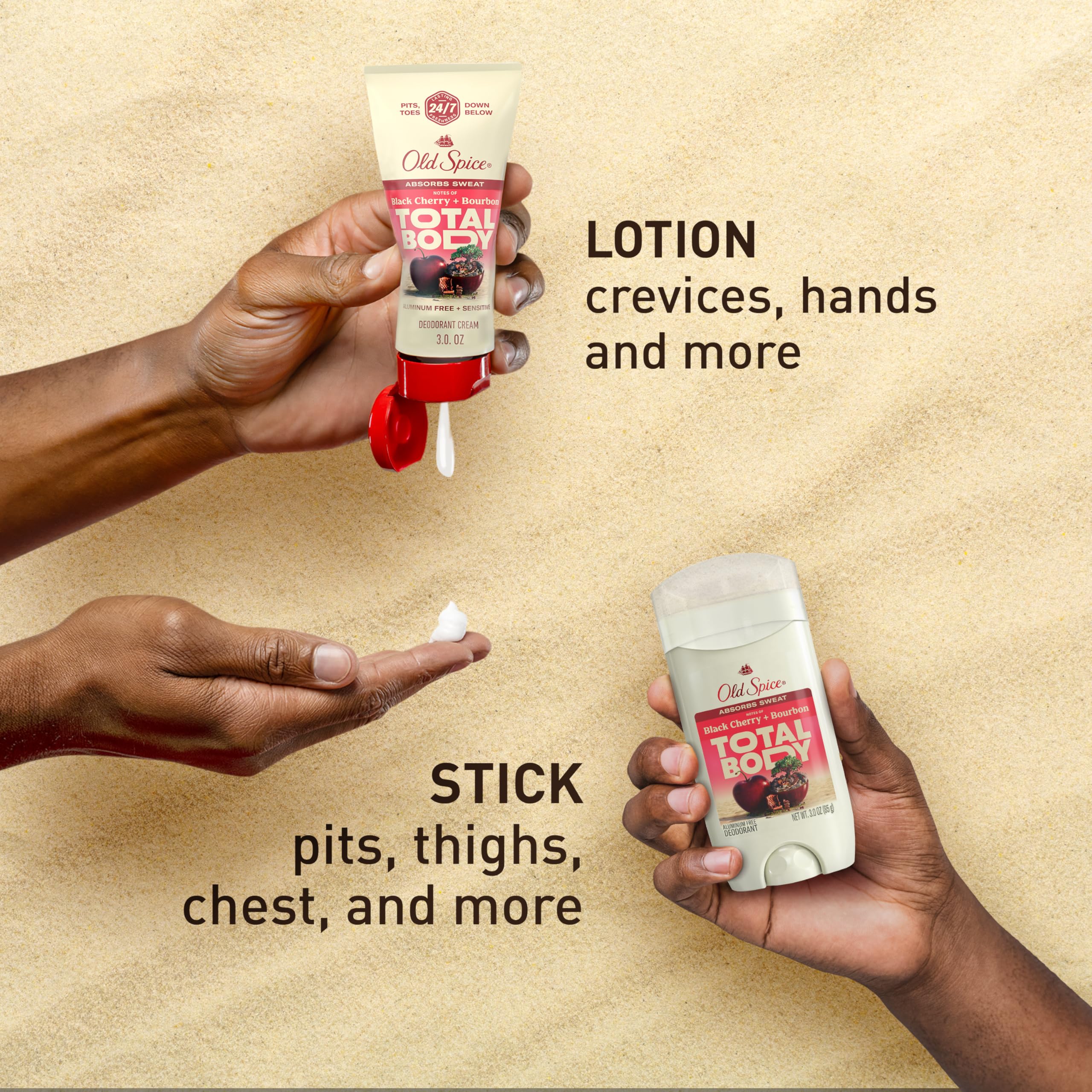 Old Spice Aluminum-free formula keeps skin gentle and comfortable.