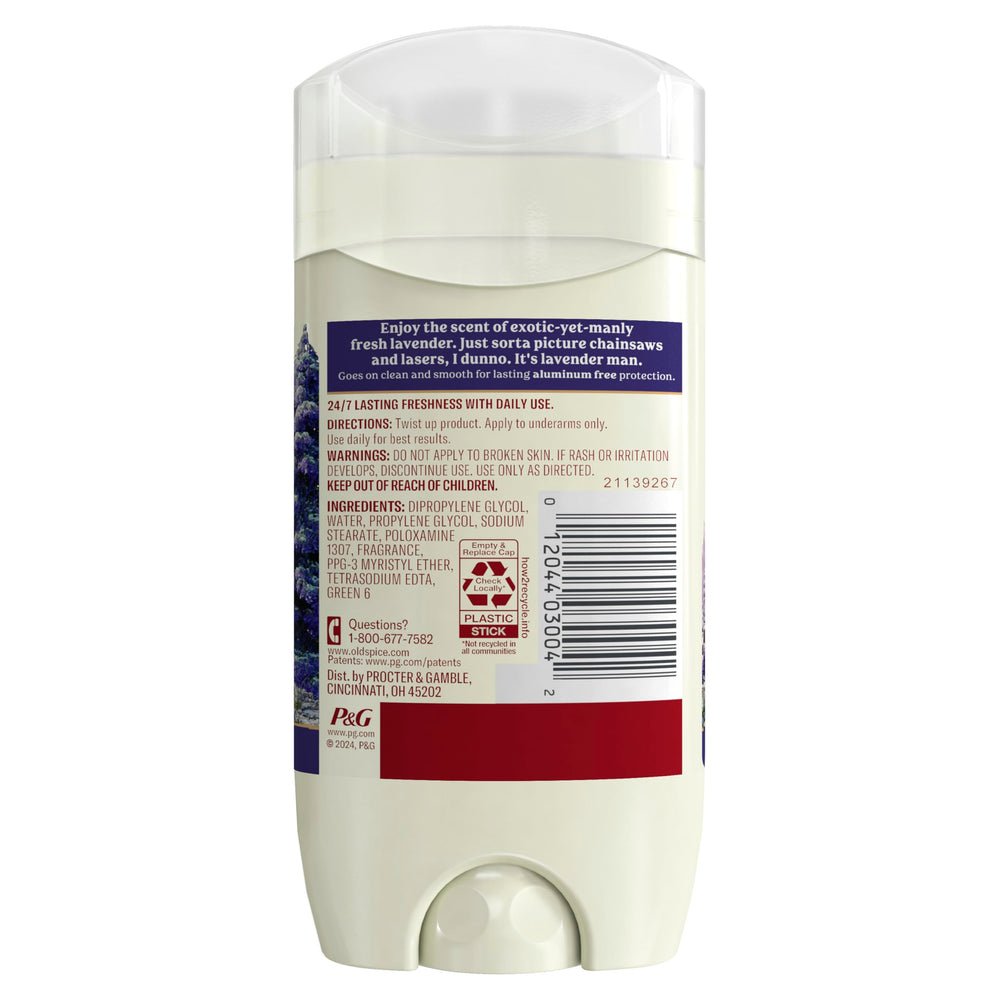 Old Spice Wilderness Lavender deodorant during outdoor adventure mood for daily use